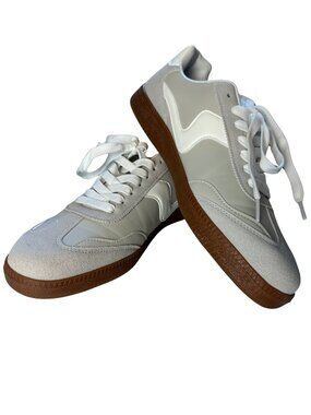 Tigeridea Low-Top Sneakers in Light Gray, White and Brown Gum